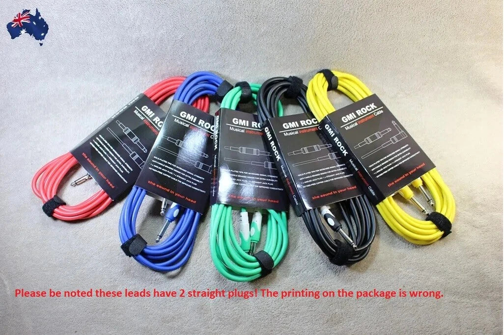 3M5M10M Guitar Lead Instrument Amp Cable Noiseless Audio Cable 2xStraight plug