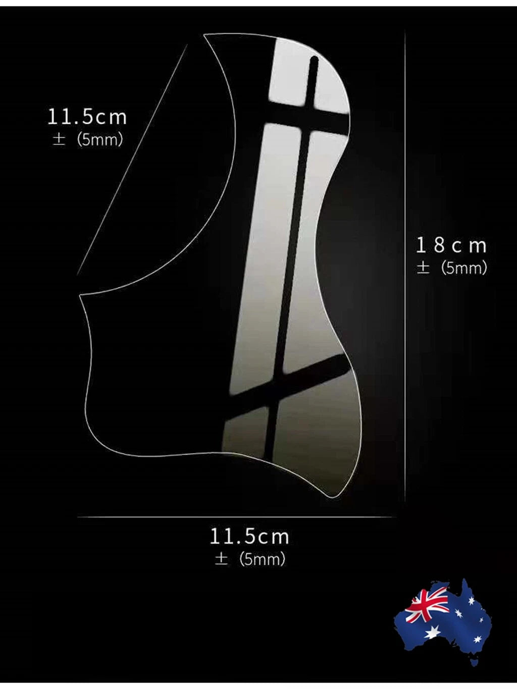 1pc Transparent Acrylic Guitar Pickguard Shield Safe and Reliable Protection