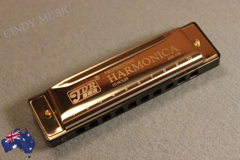 10Holes C Key Harmornica for Blues Rock Jazz Folk+Cloth+Case+Harmonica package