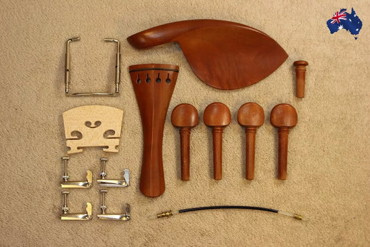 Set Violin Jujube Wood Pegs Chin Rest Tailpiece Universal Violin Accessories AU