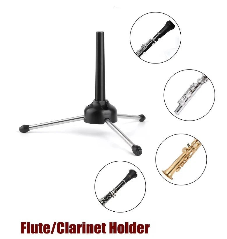 Clarinet Holder Flute Stand Foldable Woodwind Instrument Portable Oboe Non-Slip