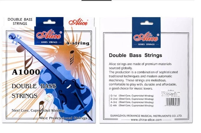 Alice Double Bass String set4/4 3/4 1/2 1/4 Universal Alloy wire winding process