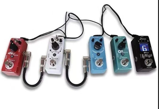 6.35mm Guitar Effects Pedal Patch Jumper Cables Double Elbow Audio Cables15/30cm