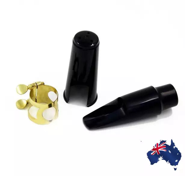 Soprano Saxophone Mouthpiece Set 1x Mouthpiece/1x Cap/1x Metal Ligature AU