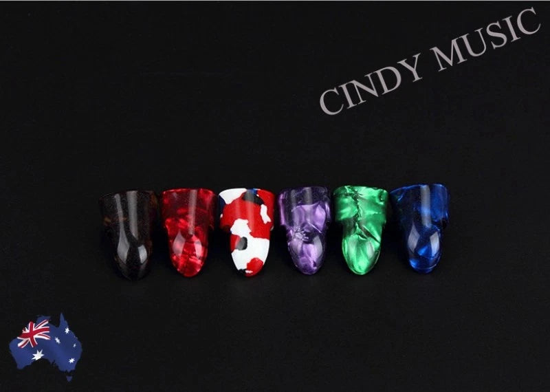 2PC Finger Acoustic Nail Celluloid Guitar Banjo Thumb Picks Plectrum Accessories