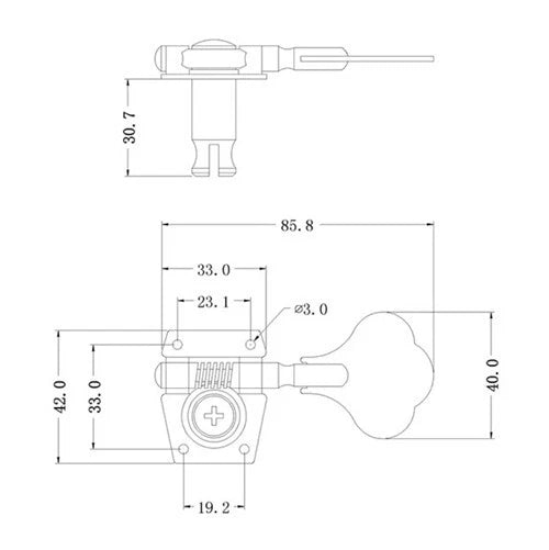 1PC Electric Bass Guitar Tuners Tuning Pegs Keys Machine Heads Open Gear