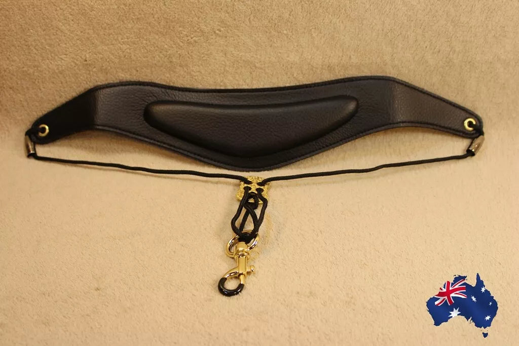 Adjustable Leather Saxophone Strap Metal Hook Suspenders Widened Thickened Neck
