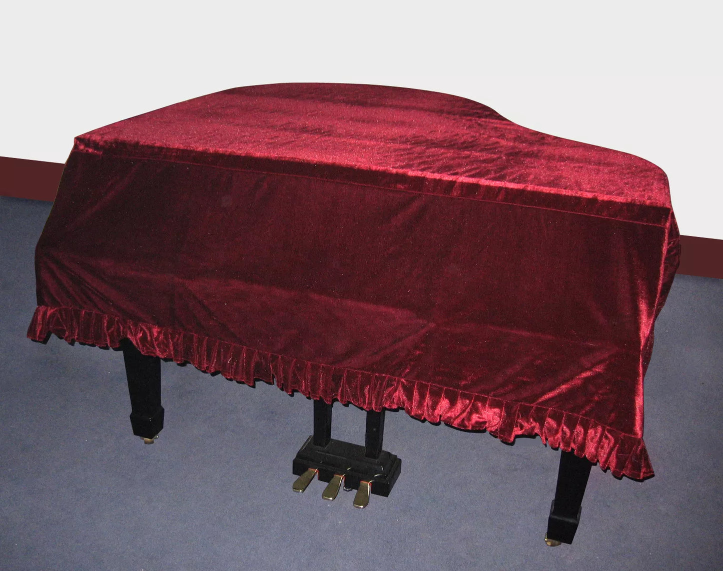 Thicken Velvet Grand Piano Cover Pleuche Bordered Dust Full Protective Cover AU