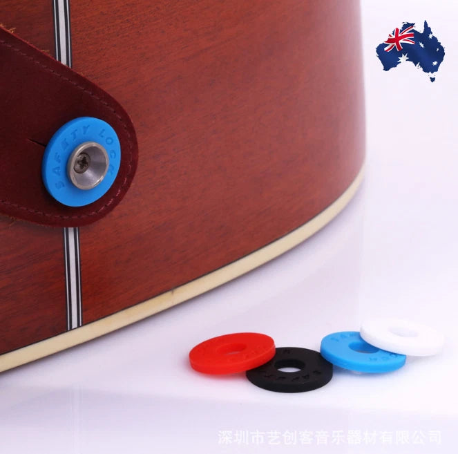 2pcs Guitar Strap Locks Silicone Secure Locking Mechanism Bass Guitar Accessorie