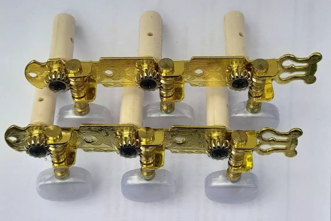 2 CLASSICAL GUITAR NYLON STRING MACHINE HEAD3+3TUNERS Keys Pegs String Tuners Gold AU