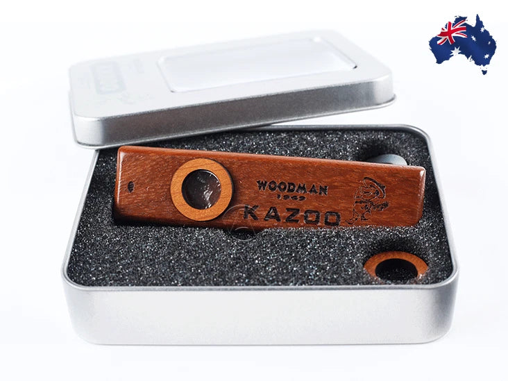 Wood Kazoo Instrument Ukulele Guitar Partner Wood Harmonica Playing Kid Gift NEW