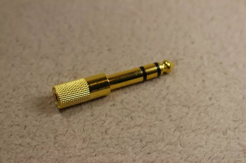 1-20 PCS PREMIUM 6.5mm Male to 3.5mm Female Aux Adapter Gold Headphone Audio AU