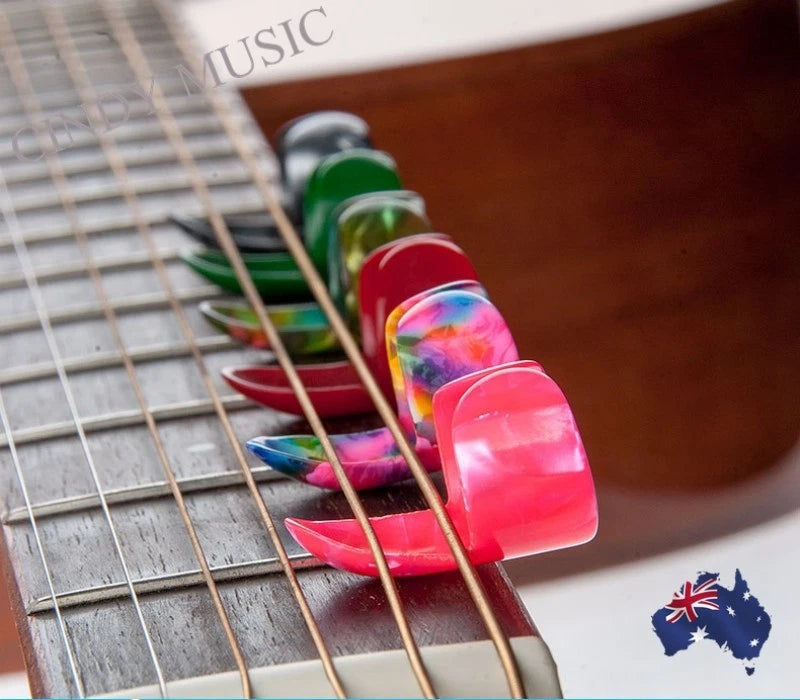 2PC Finger Acoustic Nail Celluloid Guitar Banjo Thumb Picks Plectrum Accessories