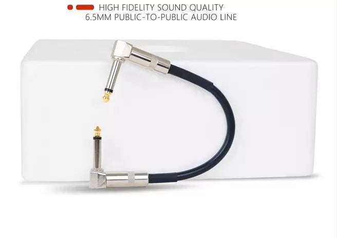 6.35mm Guitar Effects Pedal Patch Jumper Cables Double Elbow Audio Cables15/30cm