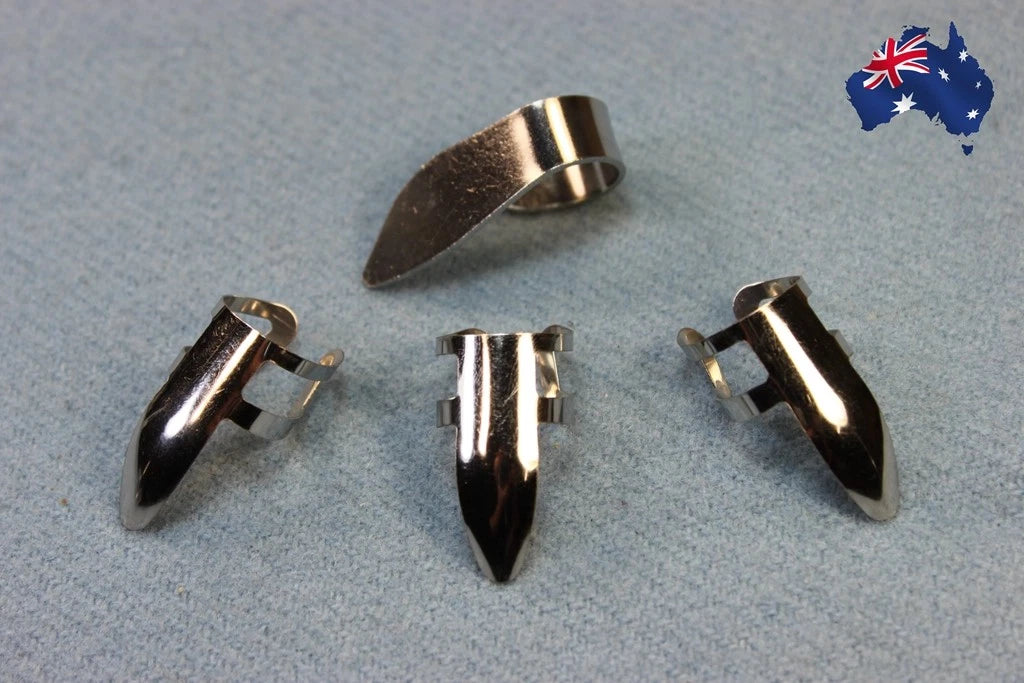 Metal Ukulele Banjo Guitar 1 x Thumb Pick & 3 x Finger Picks Adjustable