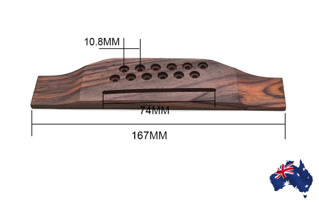 12 Strings Acoustic Guitar Wood Guitar Bridge+Bridge Saddle+Nut+Pins