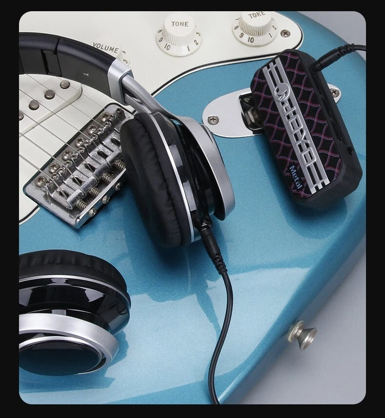 Guitar Amplifier 3.5mm Jack Headphone MP3 Mini AMP 6 tones to choose from