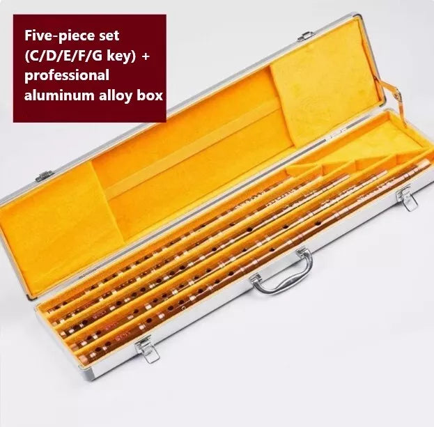 Professional 5pcs set Bamboo Dizi Flute Traditional Flute Musical Instruments AU