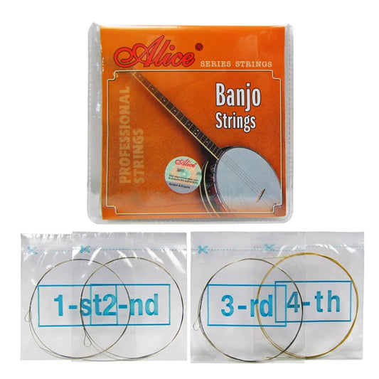 Banjo Strings Stainless Steel Coated Copper Alloy Wound 4 String Set