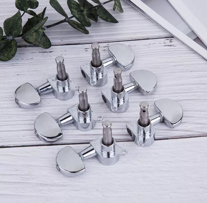 Fully Enclosed Guitar String Tuning Peg Key Tuner Folk Semi-Circle Machine Heads AU