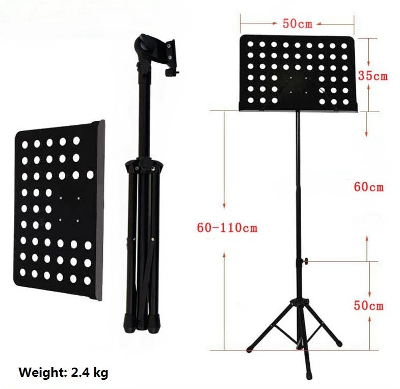 Music Sheet Stand Adjustable Folding Heavy Duty Stage GUITAR Violin Piano BASS