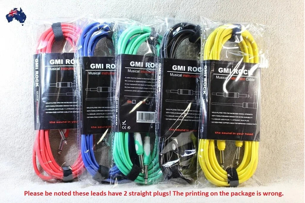 3M5M10M Guitar Lead Instrument Amp Cable Noiseless Audio Cable 2xStraight plug