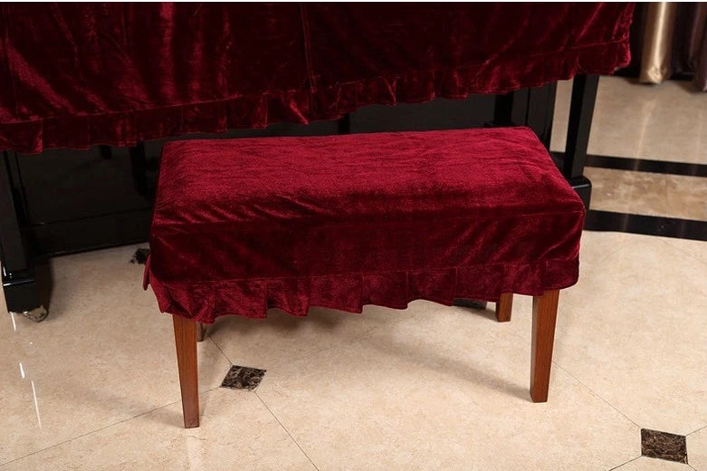 Classic Nostalgic Style Piano Cover Velvet Half-Cover Dustproof Protection