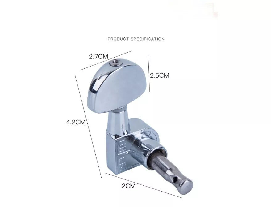 Fully Enclosed Guitar String Tuning Peg Key Tuner Folk Semi-Circle Machine Heads AU