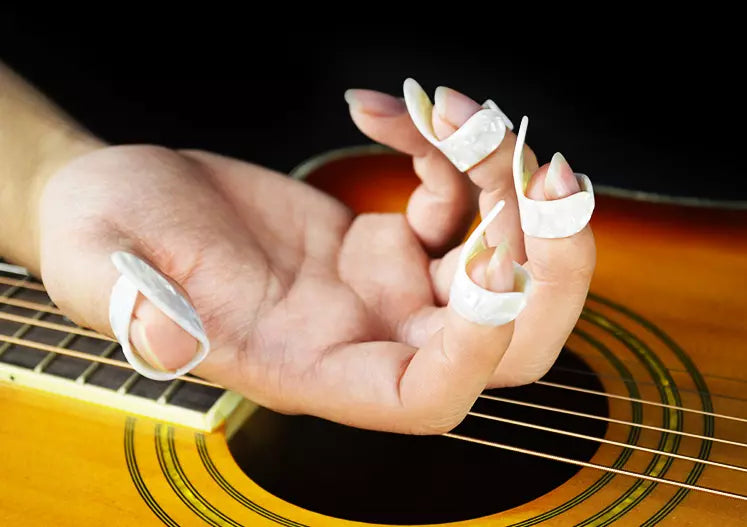 1 Thumb+3 Finger Nail Guitar Picks Plectrum colorful bass Banjo Ukulele AU