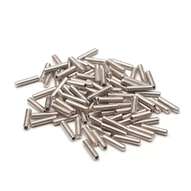 12Pcs Silver Metric M3x10mm ST/TL Steel Guitar Bridge Saddle Height Screws DIY