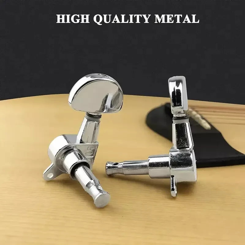 Fully Enclosed Guitar String Tuning Peg Key Tuner Folk Semi-Circle Machine Heads AU