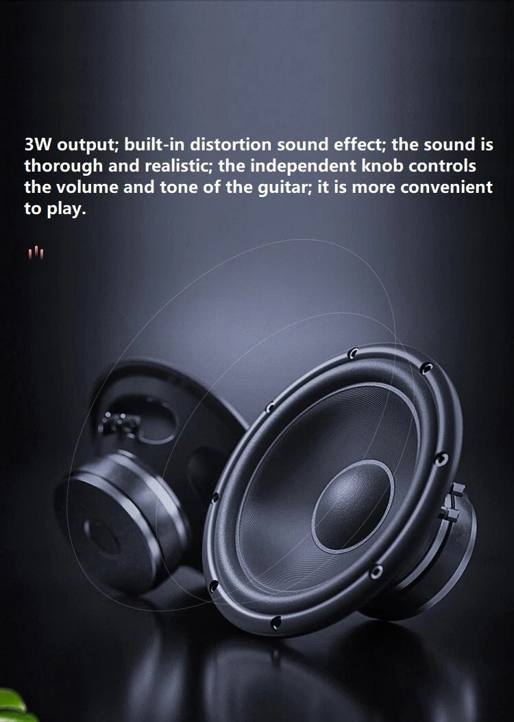 Guitar Mini Amplifier Headphone Clean Distortion with Earphone 3.5mm Interface
