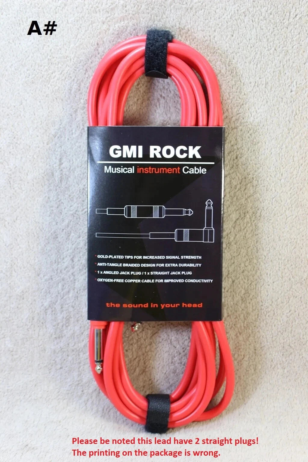 3M5M10M Guitar Lead Instrument Amp Cable Noiseless Audio Cable 2xStraight plug