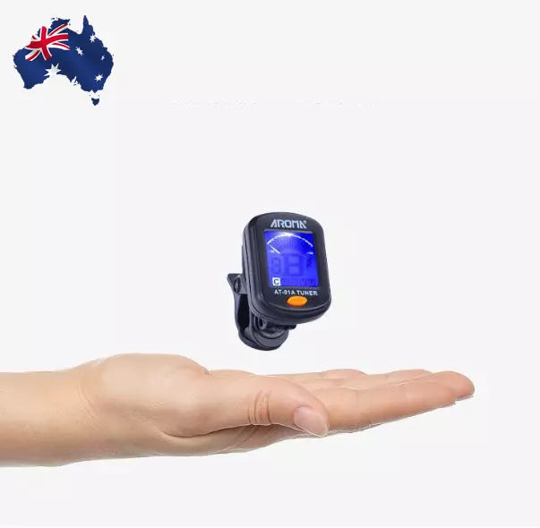 Digital Tuner Clip On Bass Guitar Violin ukulele LCD Battery Multifunction Tuner