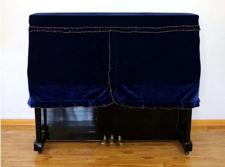 Classic Nostalgic Style Piano Cover Velvet Half-Cover Dustproof Protection