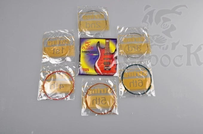 09-42 Colourful Electric Guitar Strings Nickel plated Outer Material Ultra-light