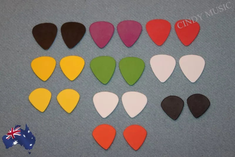 20PCS Guitar Picks Bulk Coloured Celluloid Plectrums Standard Mixed Gauges
