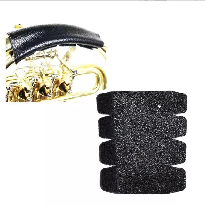 French Horn Cowhide Hand Guard Non-Slip Protective Pad brass instruments black