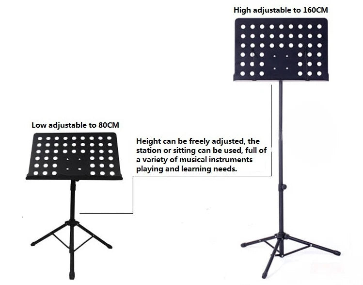 Music Sheet Stand Adjustable Folding Heavy Duty Stage GUITAR Violin Piano BASS