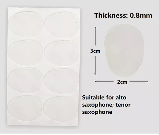 8pcs Mouthpiece Silicone patches pads cushions Alto Tenor Saxophone transparent