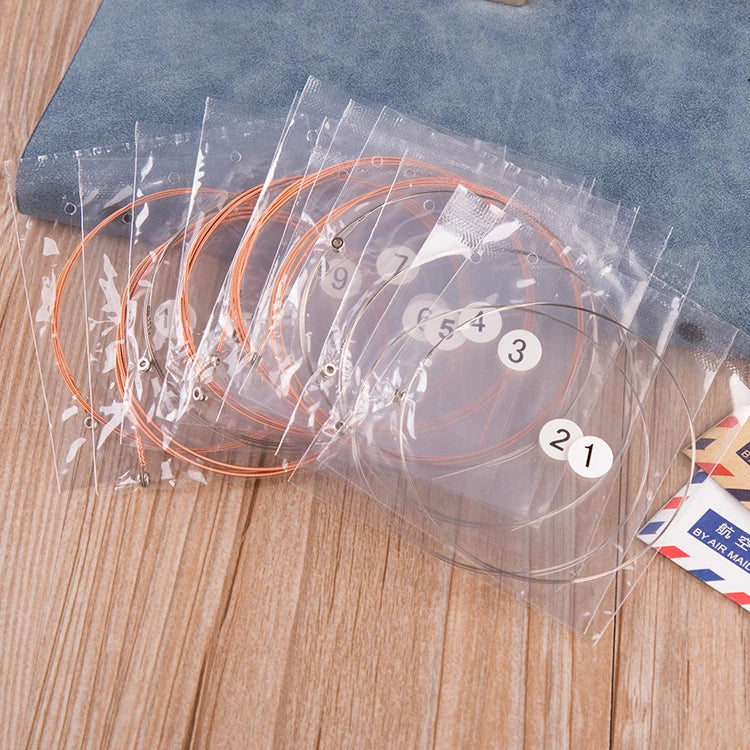 12-Pack Bronze Acoustic Guitar Strings Set Clear Dynamic Sound Copper Alloy