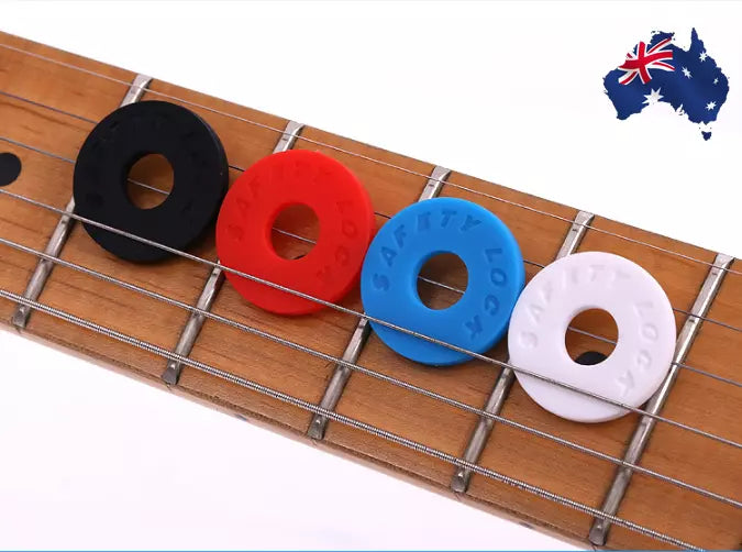 2pcs Guitar Strap Locks Silicone Secure Locking Mechanism Bass Guitar Accessorie