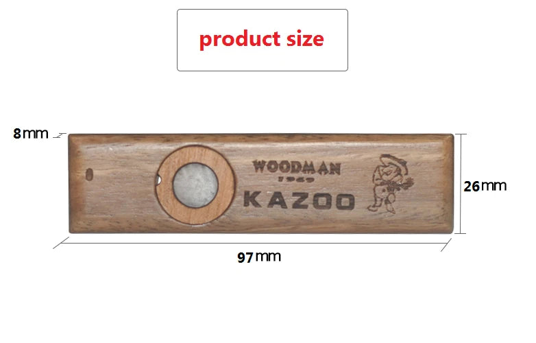 Wood Kazoo Instrument Ukulele Guitar Partner Wood Harmonica Playing Kid Gift NEW
