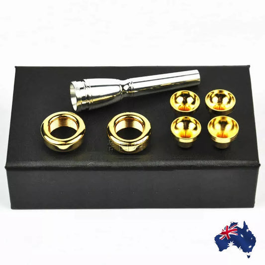 Multifunction Gold Plated Copper Cornet Trumpet Mouthpiece Bb 2B 2C 3B 3C AU