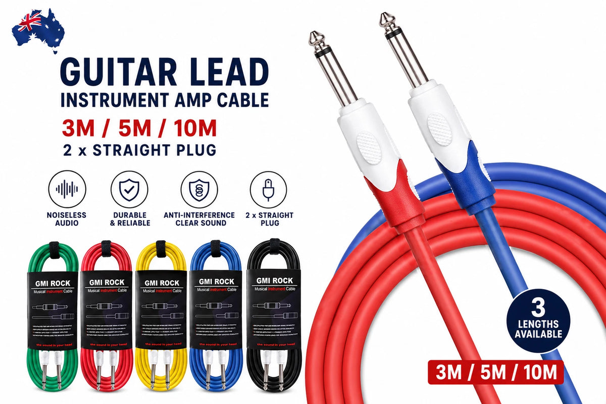 3M5M10M Guitar Lead Instrument Amp Cable Noiseless Audio Cable 2xStraight plug