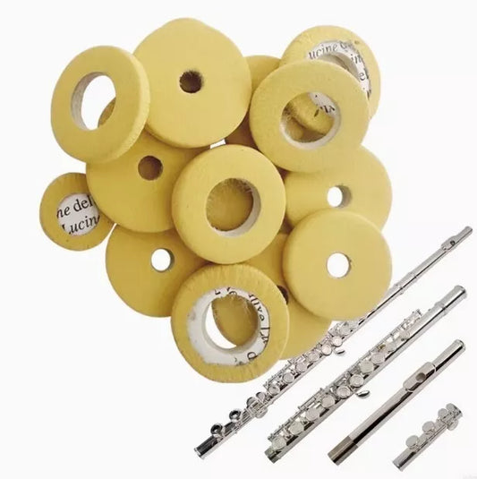 16pcs Flute Leather Pads Hole Plugs Repair Parts （Open hole）Flute Accessories AU