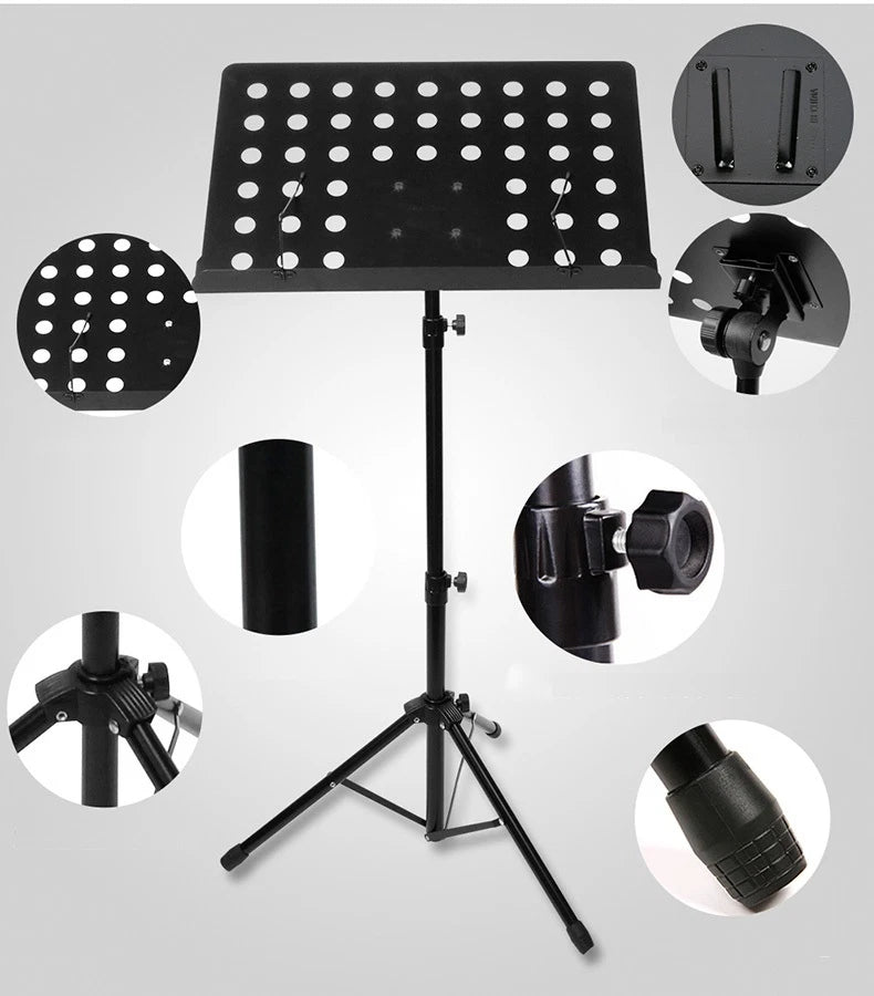 Music Sheet Stand Adjustable Folding Heavy Duty Stage GUITAR Violin Piano BASS