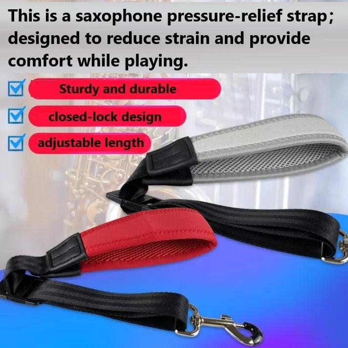 Comfortable stress relief Saxophone Neck Strap Adjustable Alto Soprano Tenor AU