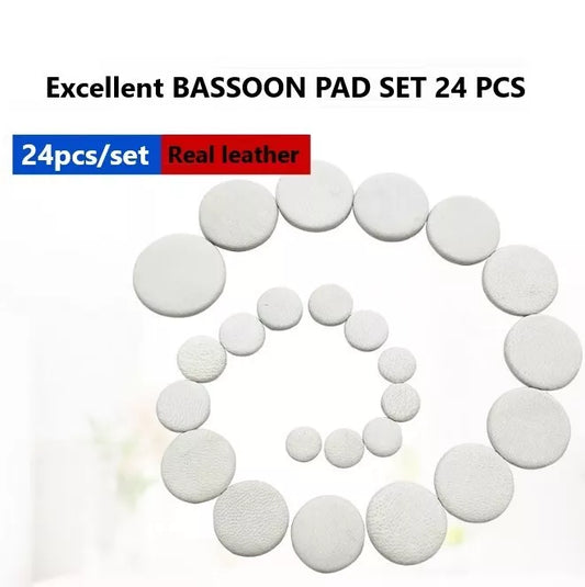 Excellent BASSOON PAD SET 24PCS Real leather good pads Woodwind Parts Accessorie