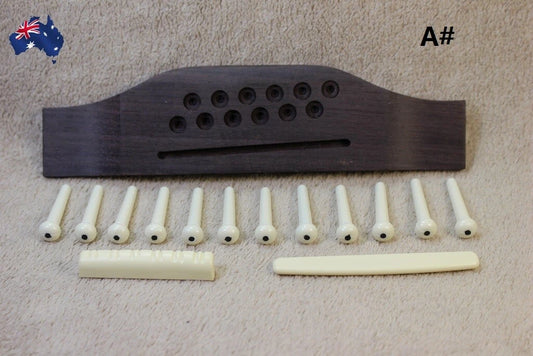 12 Strings Acoustic Guitar Wood Guitar Bridge+Bridge Saddle+Nut+Pins